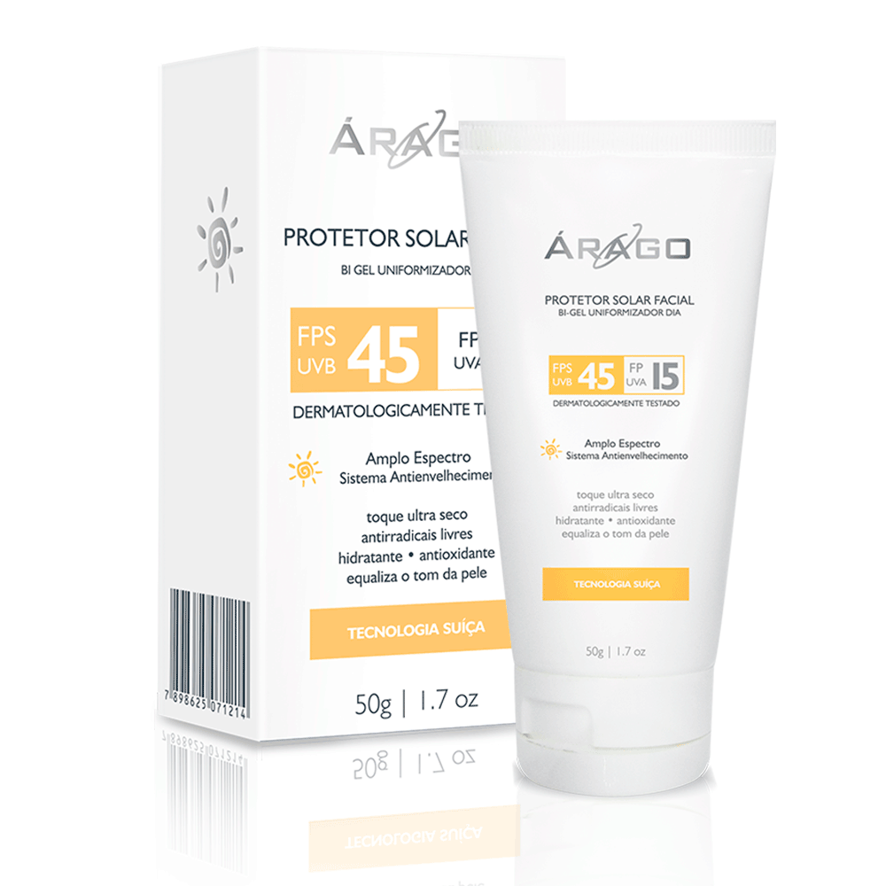 Protetor Solar Bi-Gel Clareador Facial FPS45 50g