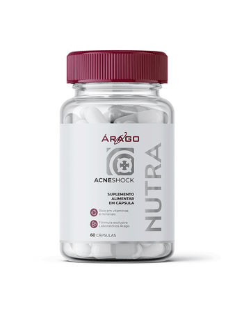 Árago Nutra Acne shock - Antiacne e controle da oleosidade - 60 Cápsulas
