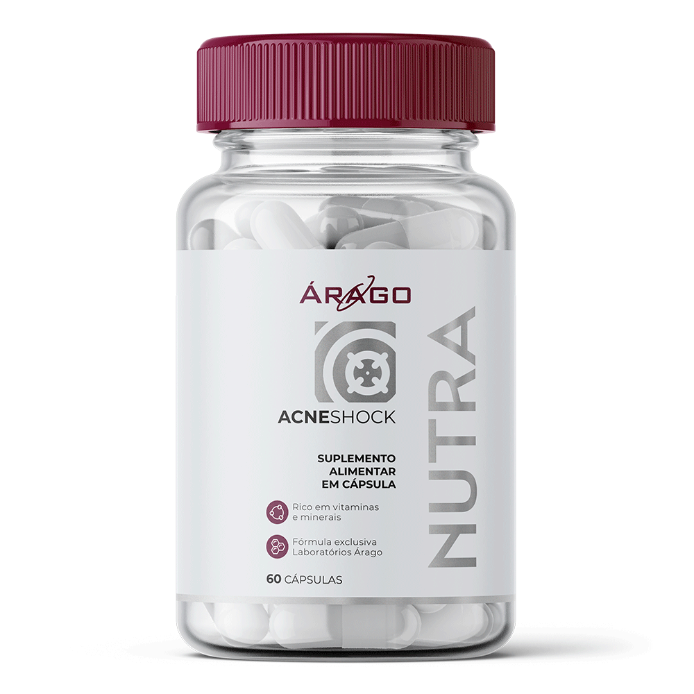 Árago Nutra Acne shock - Antiacne e controle da oleosidade - 60 Cápsulas