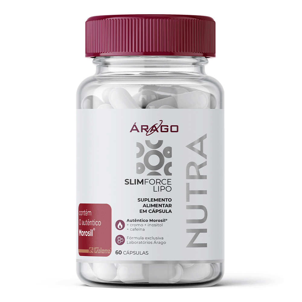 &Aacute;rago Nutra Slim Force Lipo - Redutor de Medidas - 60 C&aacute;psulas
