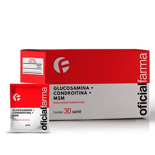 Glucosamina + Condroitina C/ 30 Sach&ecirc;s Sabor Tangerina