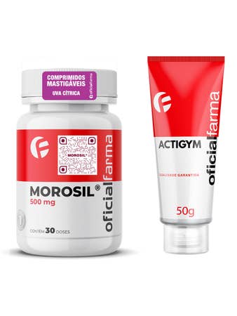 Morosil® 500mg 30 Doses Mastigáveis + Actigym 50g