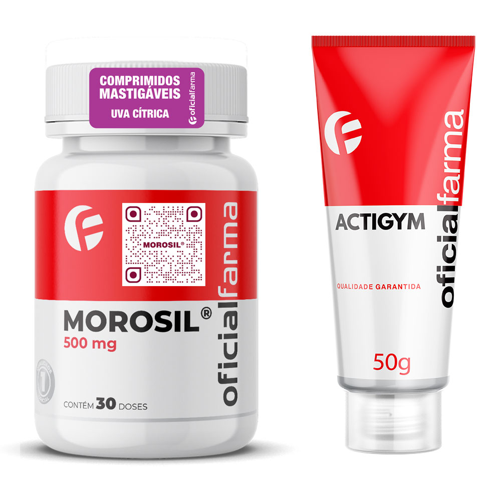 Morosil® 500mg 30 Doses Mastigáveis + Actigym 50g