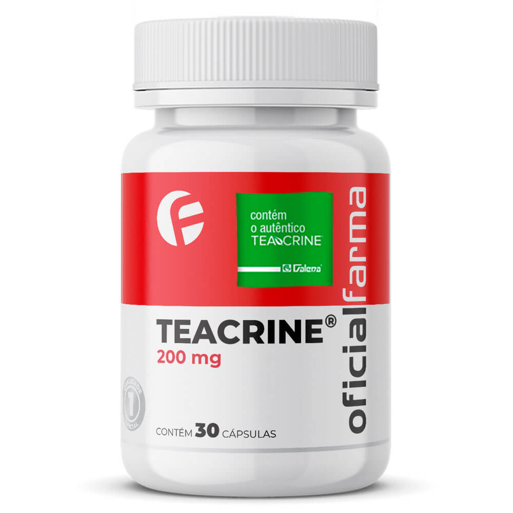 Teacrine&reg; 200Mg 30 C&aacute;psulas Com Selo de Autenticidade